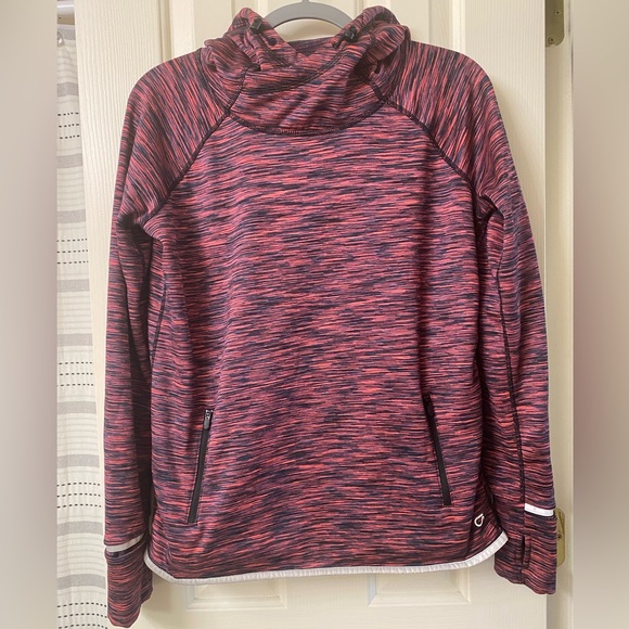 Gap Fit Running Pink and Black Pullover Warm Reflective Hoodie Size Small - Picture 1 of 16